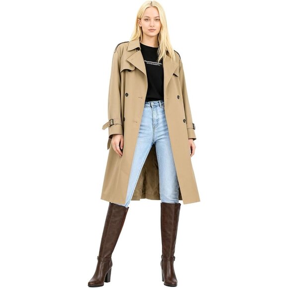 Women's Heel Knee High Coffee Brown Boot Zip Up Chunky Heel Tall Fashions Boots - Picture 7 of 8